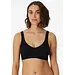Schiesser 2-pack Bustier top met cups - Katoenen bralette - Stevige bh Top dames - Zwart