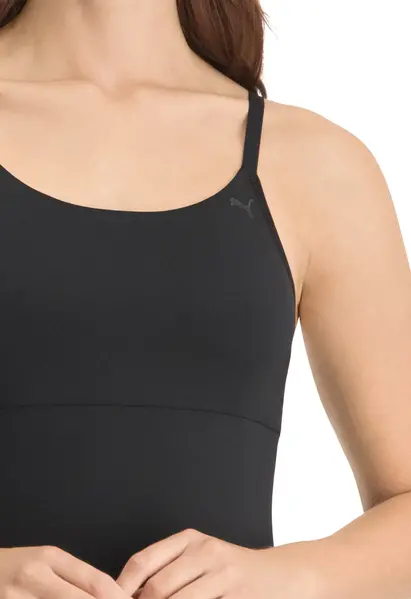 Puma naadloze body dames - Spaghetti bandjes - Zwarte bodysuit die niet doorschijnt Puma naadloze body dames - Spaghetti bandjes - Zwarte bodysuit die niet doorschijnt
