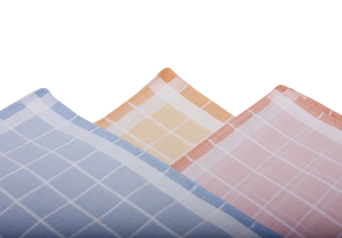 Swan 12 stuks Dames zakdoeken Ruit - Katoenen stoffen zakdoeken