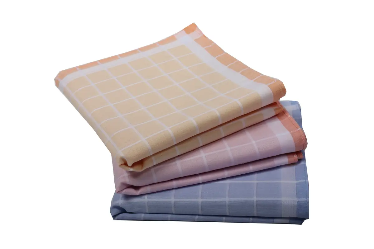 Swan 12 stuks Dames zakdoeken Ruit - Katoenen stoffen zakdoeken