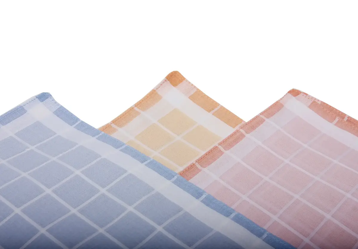 Swan 3 stuks Dames zakdoeken Ruit - Cadeauverpakking katoenen zakdoeken