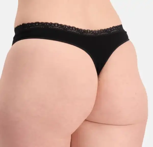 Bamboo Basics 3-pak strings dames - Amber - Comfortabele kanten bamboe strings