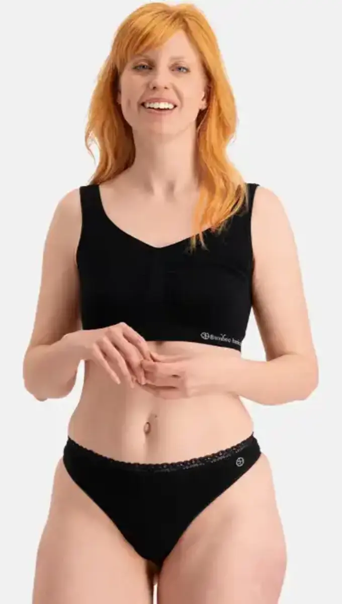 Bamboo Basics 3-pak strings dames - Amber - Comfortabele kanten bamboe strings Bamboo Basics 3-pak strings dames - Amber - Comfortabele kanten bamboe strings