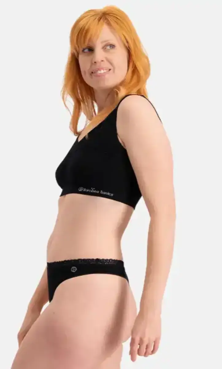 Bamboo Basics 3-pak strings dames - Amber - Comfortabele kanten bamboe strings Bamboo Basics 3-pak strings dames - Amber - Comfortabele kanten bamboe strings