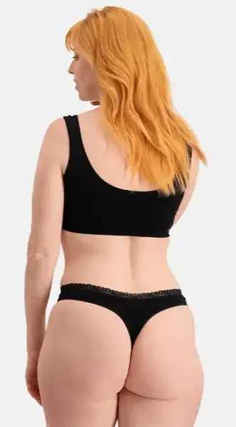 Bamboo Basics 3-pak strings dames - Amber - Comfortabele kanten bamboe strings