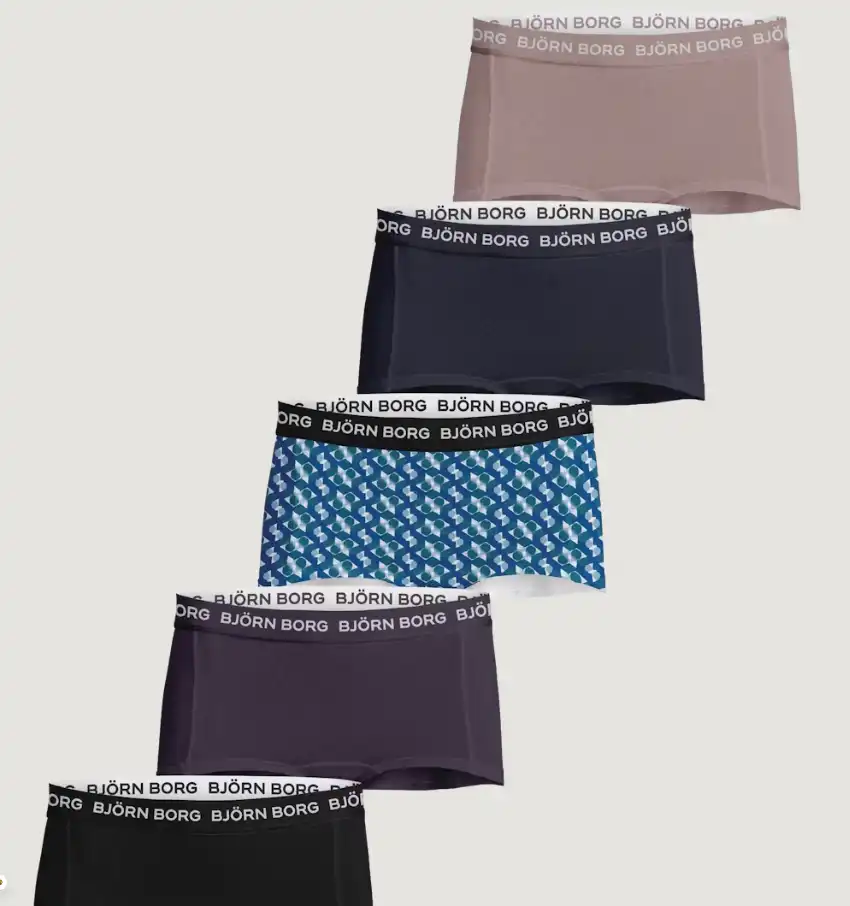 Björn Borg 5-Pack meisjes boxershorts - Minishorts - Multipack dames onderbroeken
