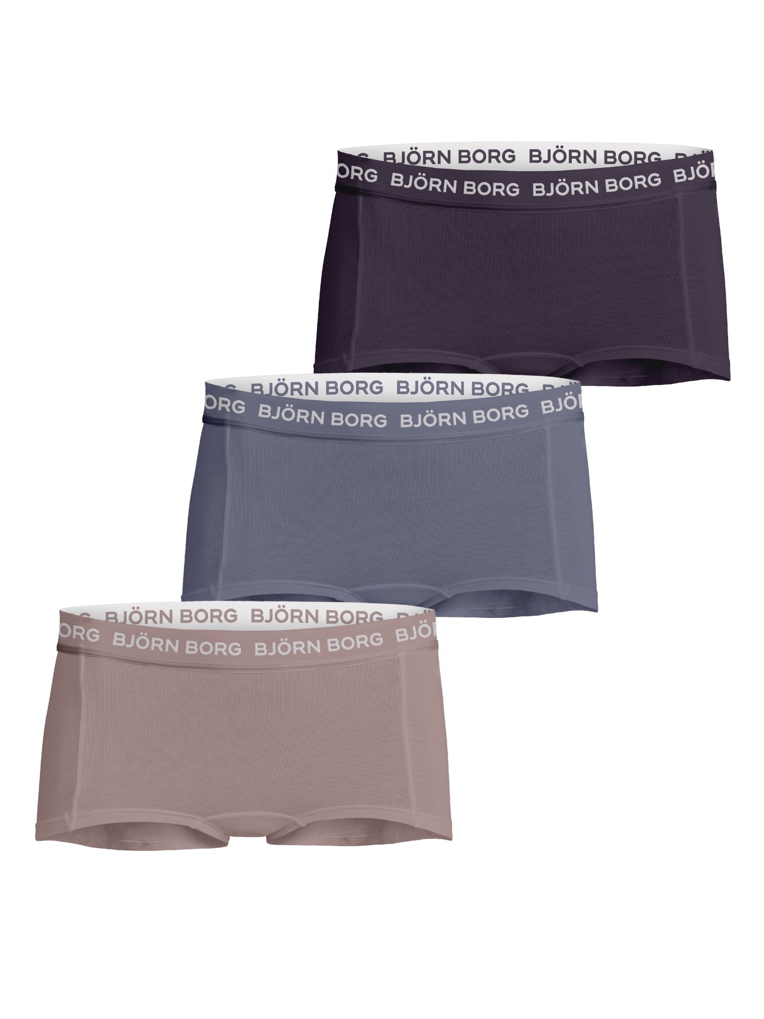 Bjorn Borg 3-Pack meisjes boxershort - minishorts - Donker combi