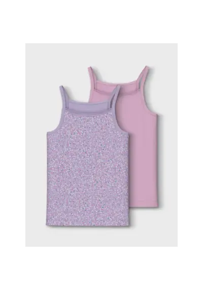 Name it 2-pak meisjes hemdjes - Lilac Dots Name it 2-pak meisjes hemdjes - Lilac Dots