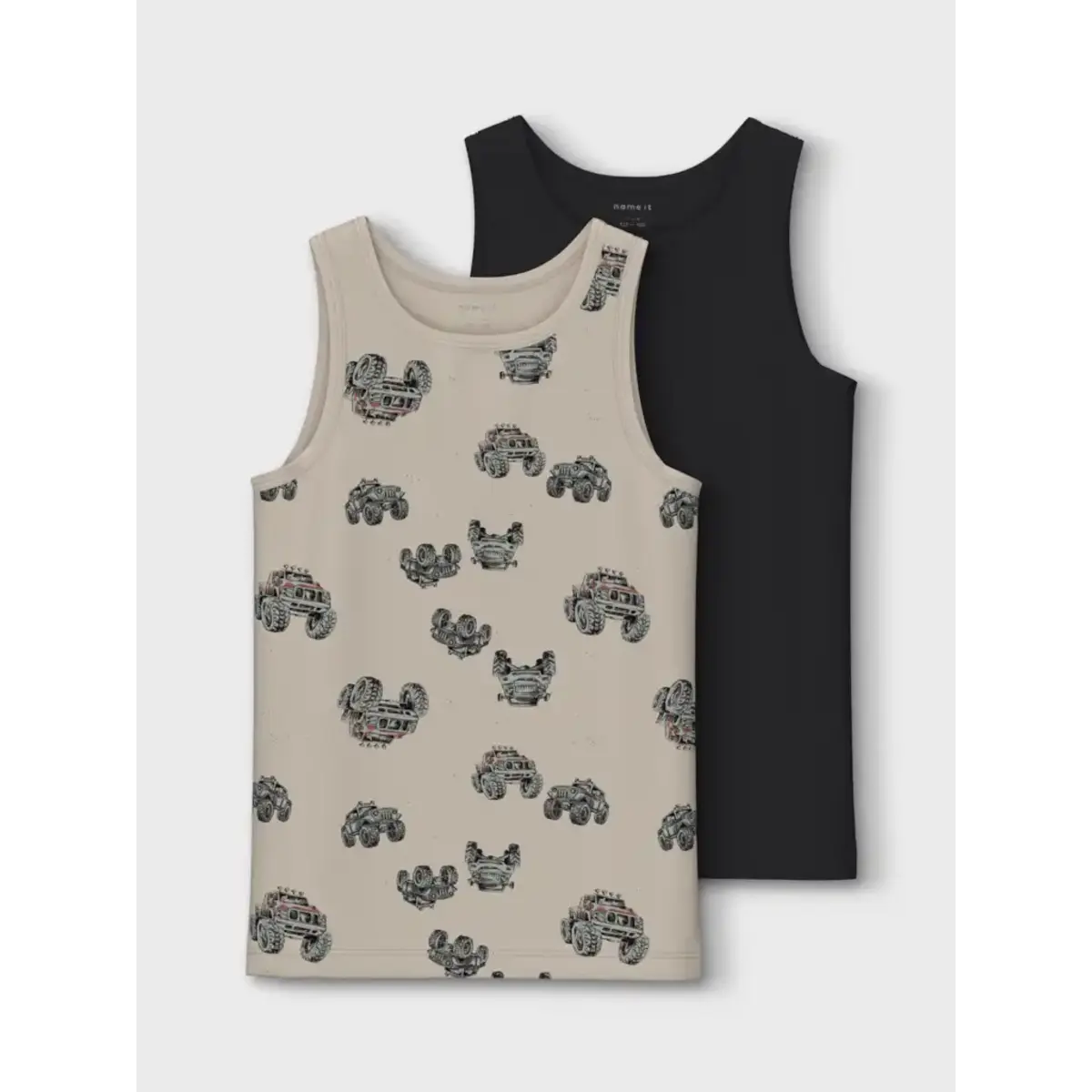 Name-it 2-Pack jongens hemden - ''Monster Truck'' - Katoenen jongens onderhemden - singlets