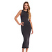 Magic corrigerende lange jurk - Bodycon comfort slip dress - Extra lange onderjurk - Donkergrijs