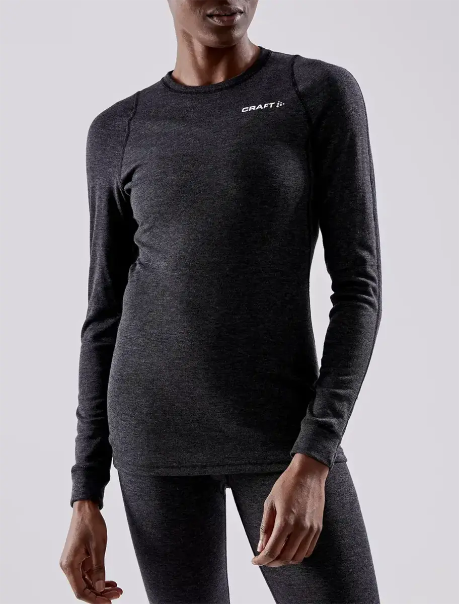 Craft Extra warm Merino wollen Thermoshirt dames - Lange Mouw - Warme Thermotrui voor vrouwen - Hoge hals