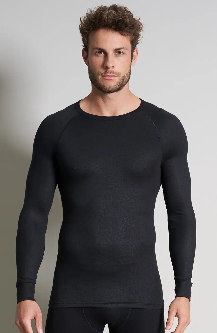 Ceceba heren thermo shirt Lange mouw - Thermisch ondergoed heren - Warm ondershirt met ronde hals - Viscose