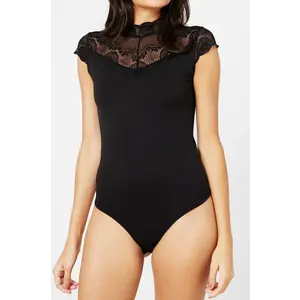 Pieces kanten body - Naya Bodystocking - Mouwloze microfiber kanten lingerie body Pieces kanten body - Naya Bodystocking - Mouwloze microfiber kanten lingerie body