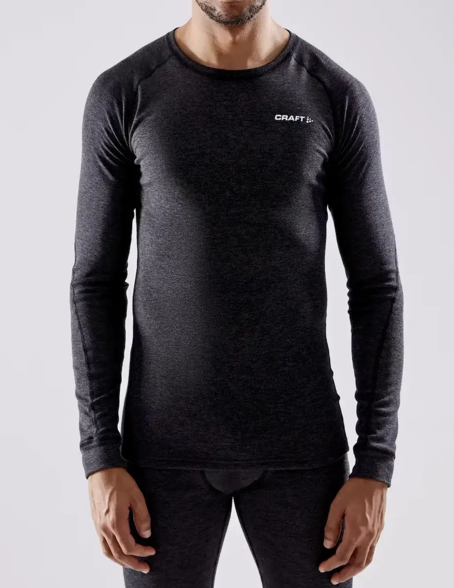 Craft Core Merino Wol - Thermoshirt heren Lange mouw - Ronde hals - Warme baselayer trui