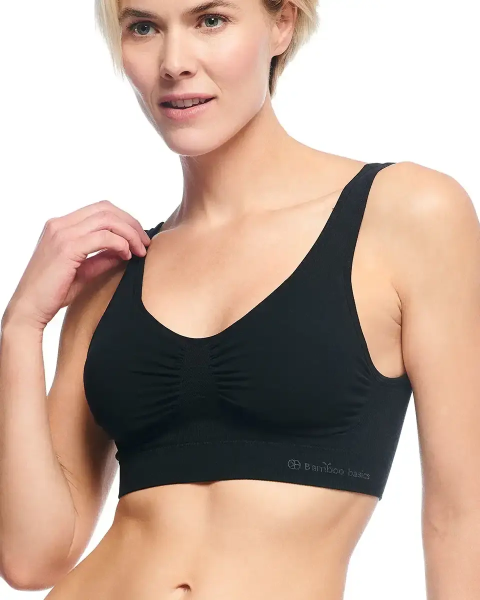 Bamboo Basics naadloze BH's - Fleur Top - Bustier BH top - Basic bralette zwart en huidskleur