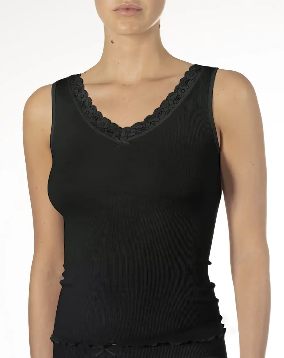 Nina von C dames wollen Hemd met kant - Merino Wollen dames ondergoed - Warm onderhemd