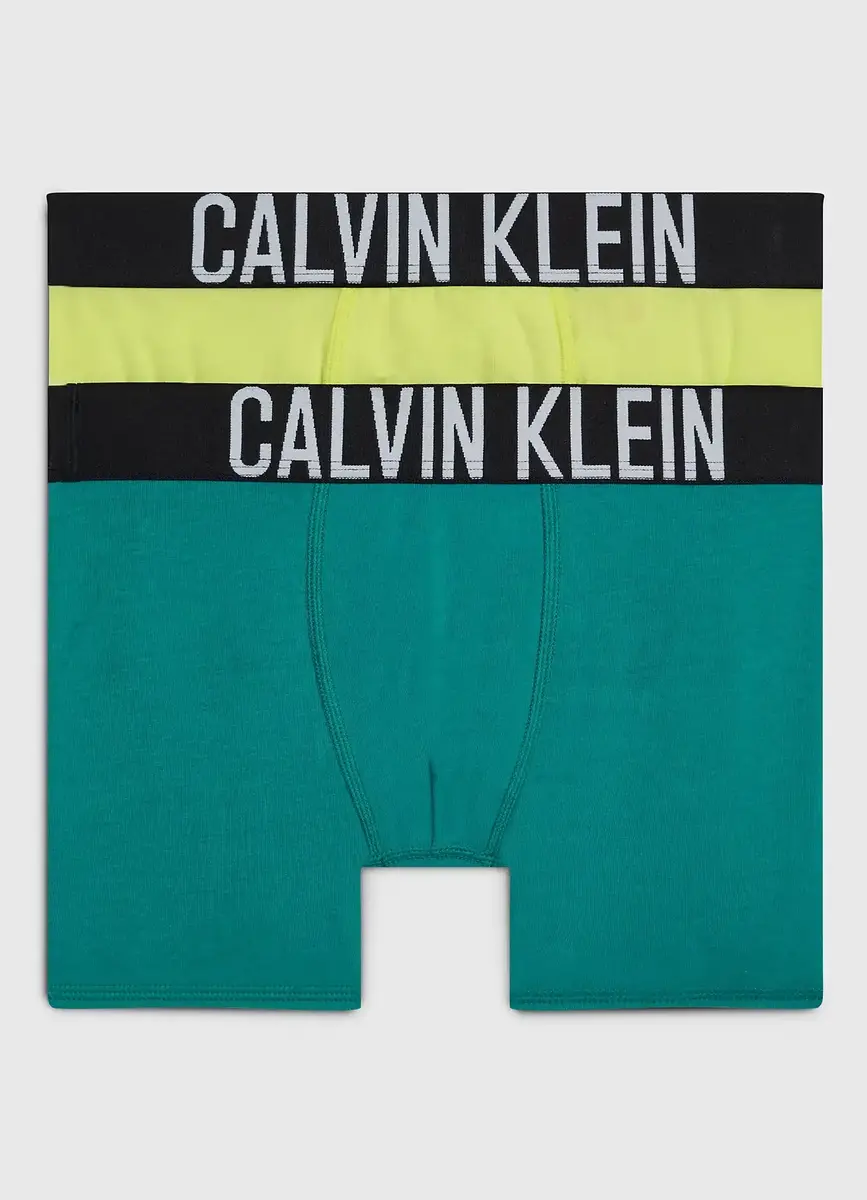 Calvin Klein 2-Pack jongens boxershort - Sunny Lime - Katoenen jongens onderbroeken