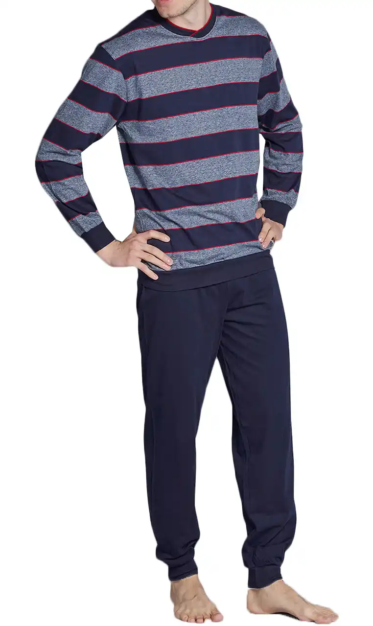 Gotzburg heren pyjama - 452061 - Streep - Nos - Katoenen mannen nachtkleding - tricot