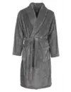 Paul Hopkins heren Fleece Badjas - Fluffy Grey - Ochtendjas maat S