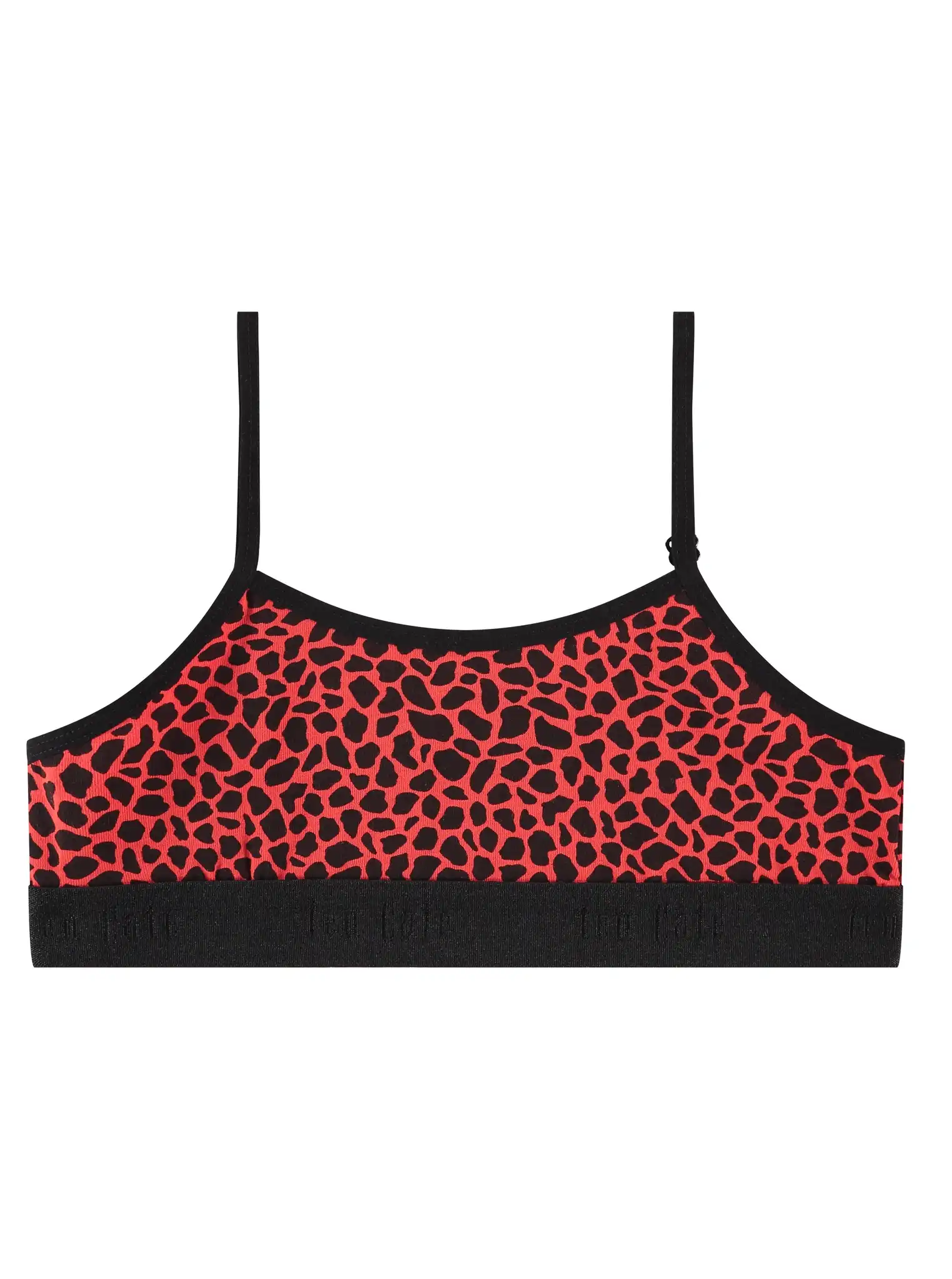 Ten Cate meisjes topje - Spaghetti bandjes - Giraffe Red - Maat 122/128