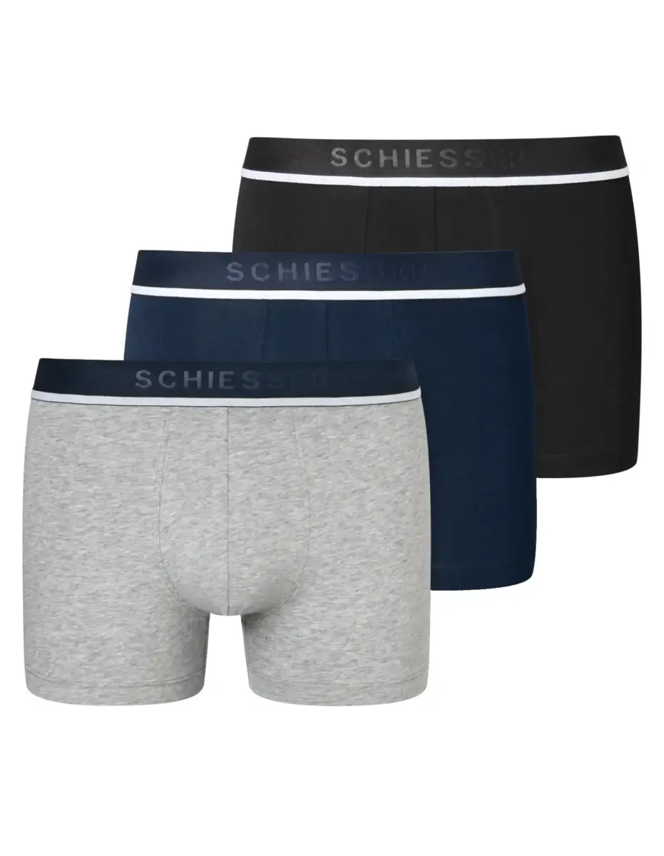 Schiesser 3-pack heren boxershorts 95/5 - Biologisch katoen - Heren ondergoed - Heren onderbroek mulitpack