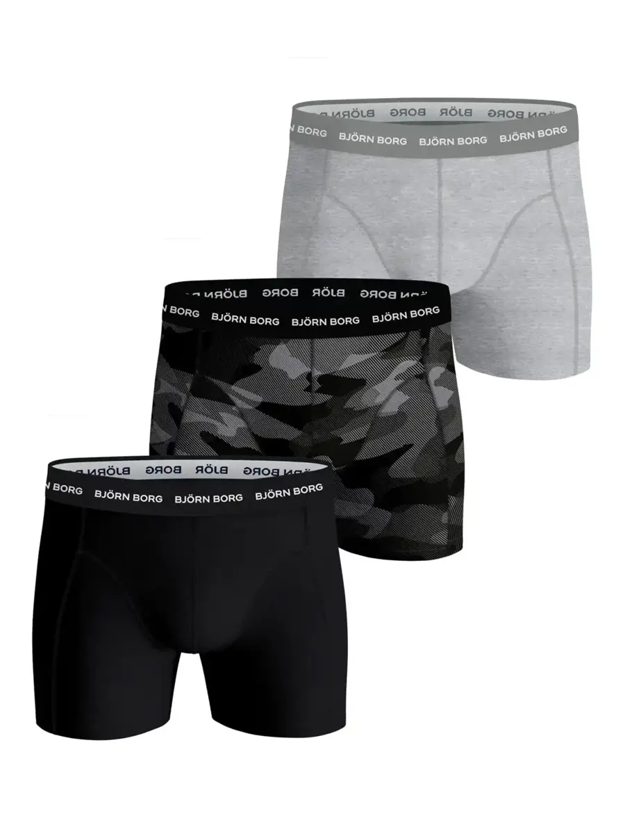 Bjorn Borg Ondergoed - 3-pack heren boxershort Black Beauty - Katoenen Heren onderbroeken
