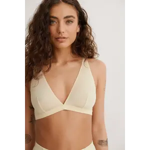 Na-KD dames top - Soft micro top - Creme Na-KD dames top - Soft micro top - Creme