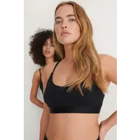 Na-KD katoenen dames bralette - Zwart Na-KD katoenen dames bralette - Zwart