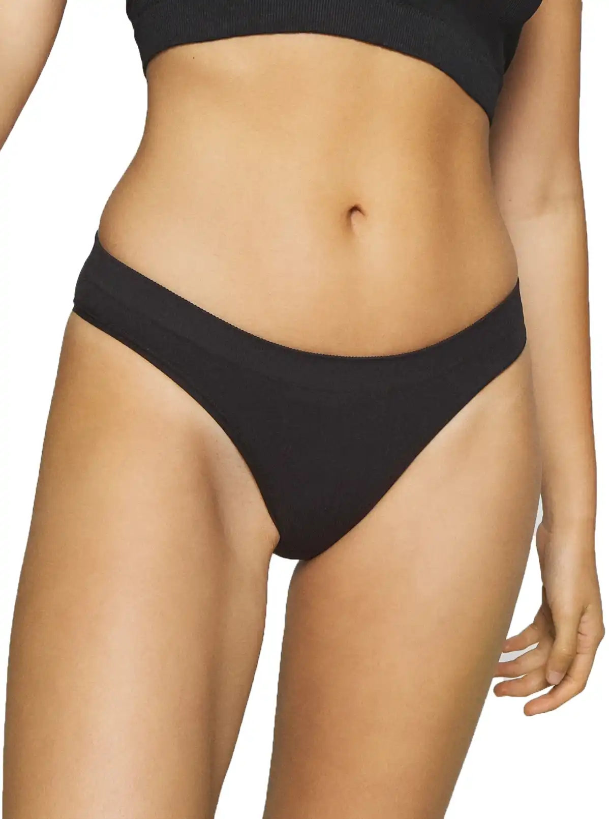 Pieces 2-Pack dames high leg lips - Rib