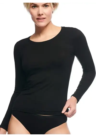 Bamboo Basics 2-pak shirts dames - Lange Mouw - Lara Bamboo Basics 2-pak shirts dames - Lange Mouw - Lara