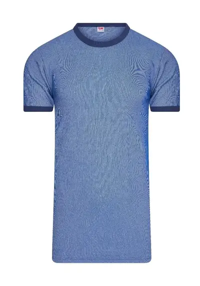 Beeren hemd korte mouw, blauwe streep M2000