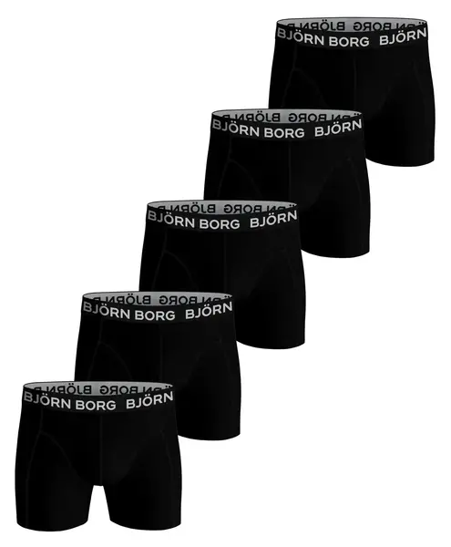 Bjorn Borg 5-pack heren boxershort - Zwarte heren onderbroeken katoen -  Mannen ondergoed