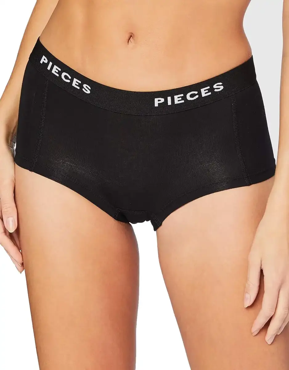Pieces 4-Pack Dames shorts - Solid - Katoenen dames onderbroek - Multipack - Voordeelverpakking