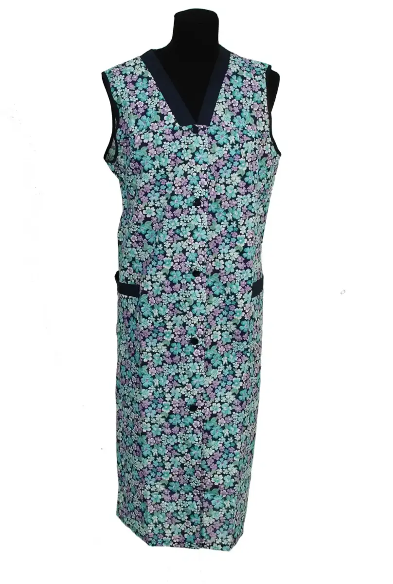 Ma flodder schort - Jasschort - Lila/blauw bloemetje-5