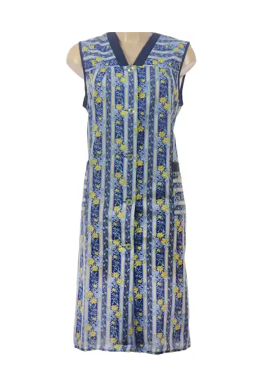 Ma Flodder jasschort blauw/geel bloemetje Ma Flodder jasschort blauw/geel bloemetje