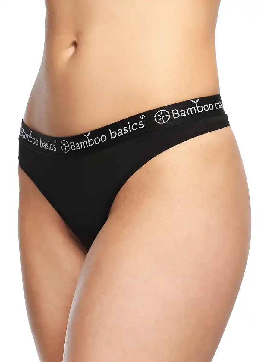Bamboo Basics 3-pak strings - Emma - Bamboe dames strings - Elastische band - Comfort string