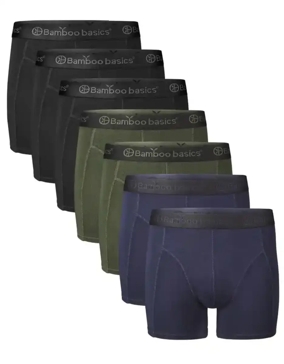 Bamboo Basics 7-pak heren boxers - Rico - Multipack Bamboe ondergoed heren - Anti zweet mannen ondergoed