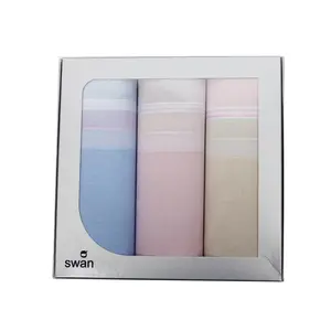 Swan 3-pack - Dames zakdoeken Vintage pastel - Cadeau verpakking katoenen zakdoeken Swan 3-pack - Dames zakdoeken Vintage pastel - Cadeau verpakking katoenen zakdoeken