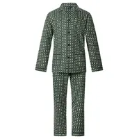 Gentlemen flanellen heren pyjama - 9442 - Groen Gentlemen flanellen heren pyjama - 9442 - Groen