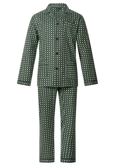 Gentlemen flanellen heren pyjama - 9442 - Groen Gentlemen flanellen heren pyjama - 9442 - Groen
