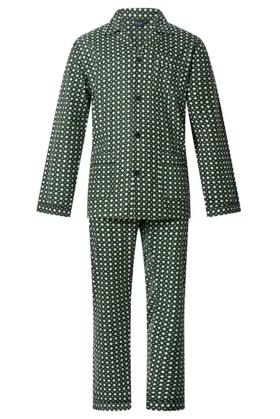 Gentlemen flanellen heren pyjama - 9442 - Groen - 100% katoen - Warme pyjama