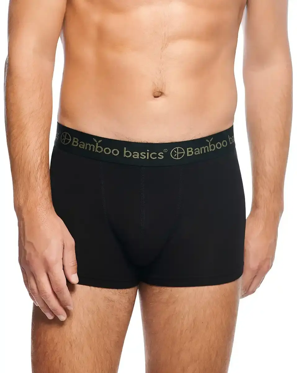 Bamboo Basics 3-pak heren boxers korte pijpjes - Liam - Zwart - Zwarte bamboe heren onderbroek