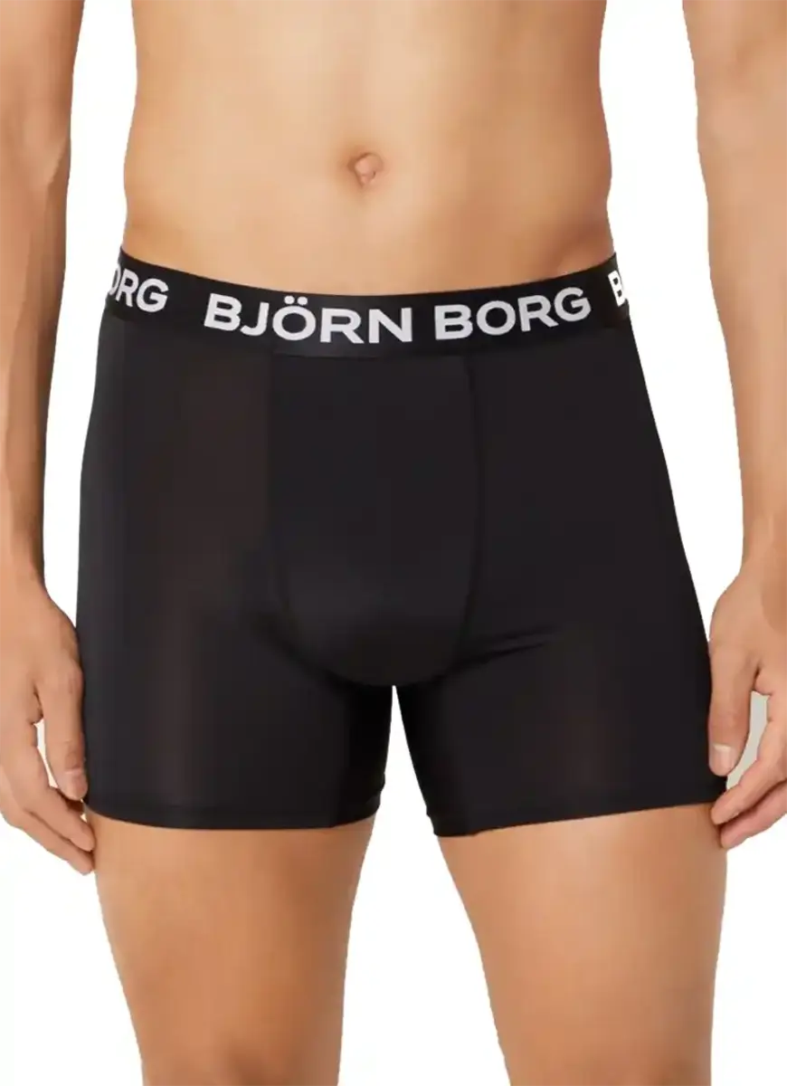 Bjorn Borg heren boxershort - Performance - 1-Pack - Black - Zwart microfiber ondergoed