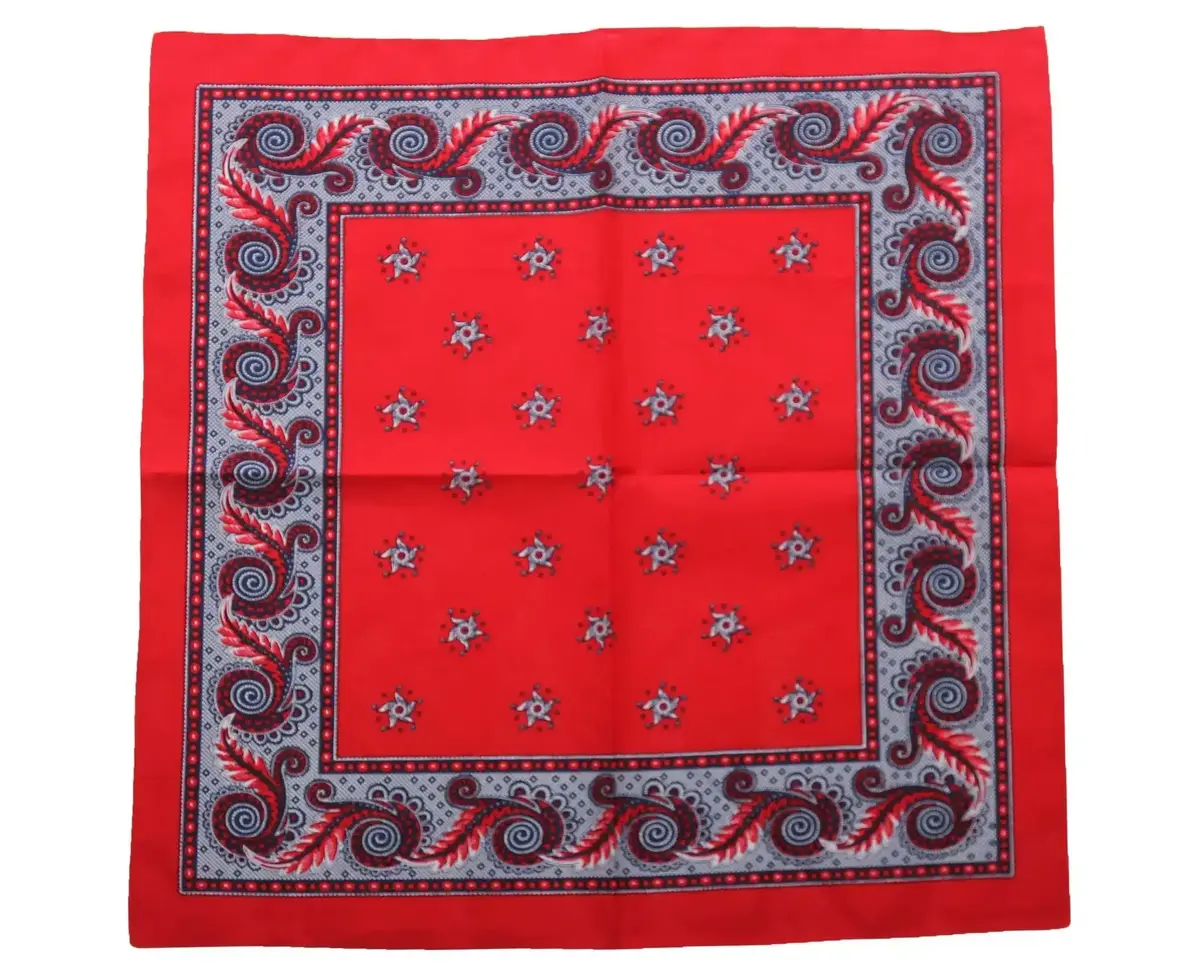 Harlekijn zakdoek rood 55 x 55 cm - Katoenen boerenzakdoek