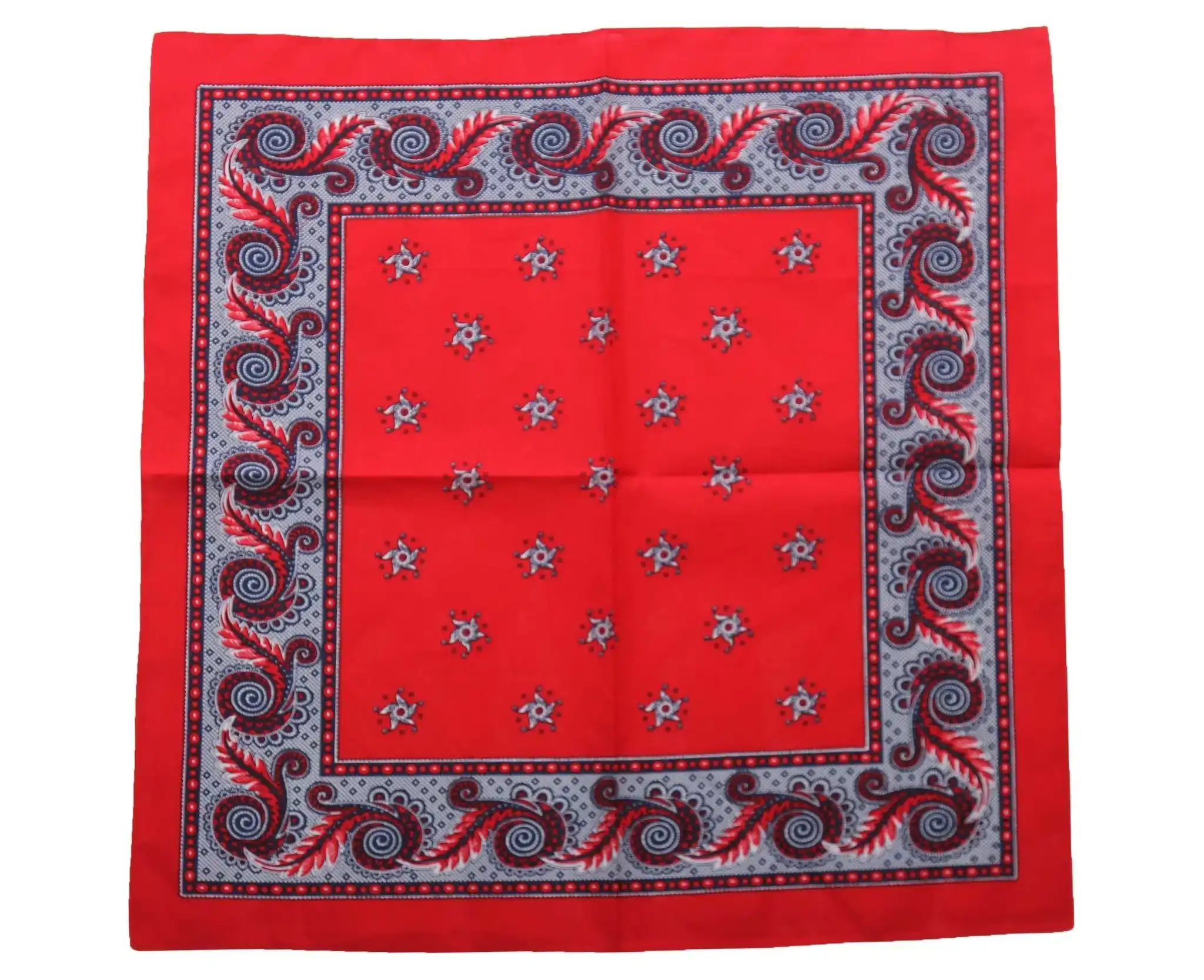 Harlekijn zakdoek rood 55 x 55 cm - Katoenen boerenzakdoek