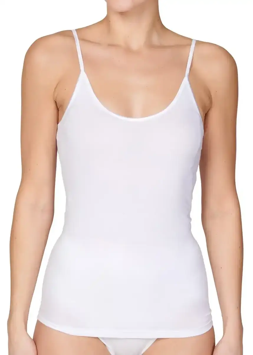 Beeren dames spaghetti hemd comfort feeling - Katoenen onderhemd wit, zwart - Singlet smalle bandjes