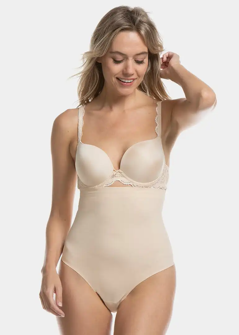 Magic hoge sterk corrigerende string - Maxi Sexy Hi-Thong - Shapewear hoge correctie string - Naadloos - Rolt niet om