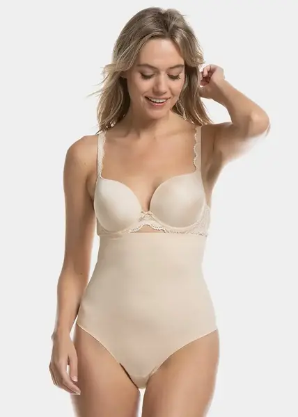 Magic hoge sterk corrigerende string - Maxi Sexy Hi-Thong - Shapewear hoge correctie string - Naadloos - Rolt niet om