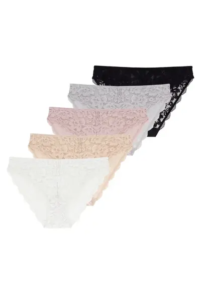 Dorina 5-pack kanten dames heup slips - Myla Dorina 5-pack kanten dames heup slips - Myla