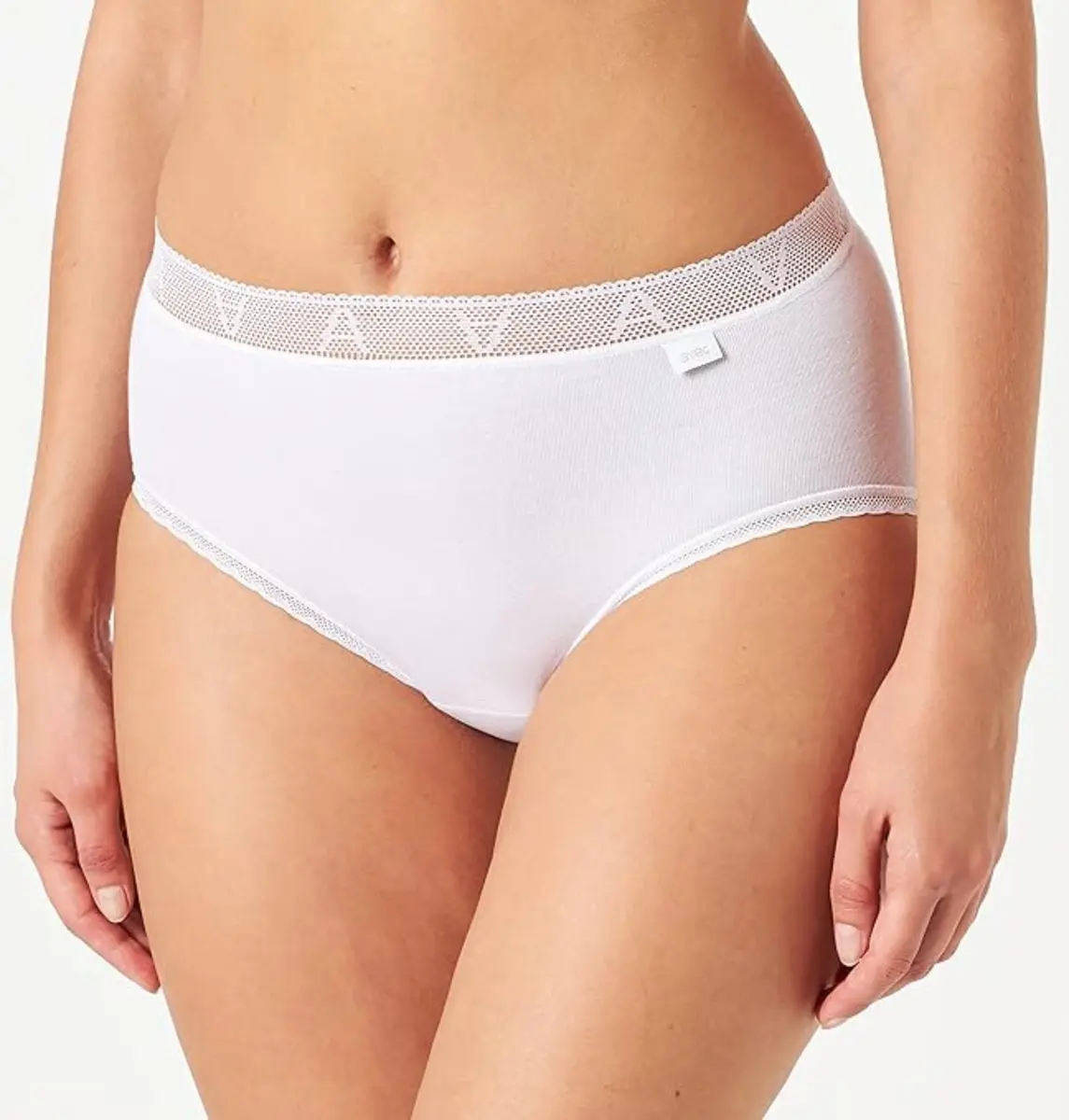 Avet hipster dames 3268 kant - Kanten dames onderbroek wit - Katoen